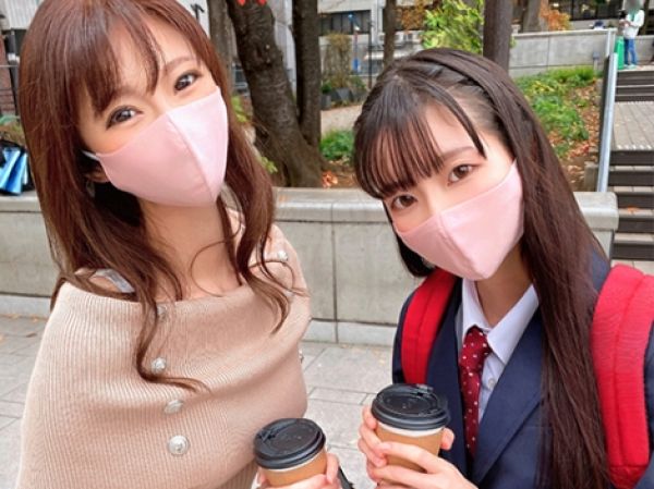 【年の差姉妹の危険な誘惑】街で見つけた28歳と18歳の姉妹をナンパ！姉はチンポが大好物で、イケメンのデカチンに夢中！妹はそんな姉に驚きながらも、エッチな雰囲気にドキドキ！？年上姉の淫乱ぶりがスゴい！！♡