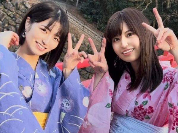 【18歳女子大生2人組と温泉乱交】スレンダー美ボディの仲良し女子大生が浴衣姿でハメ撮り！温泉旅行で火照ったカラダをぶつけ合い、肉欲のままに乱れまくる！！